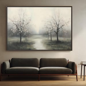 Japanese Home Art Cherry Blossom Tree Canvas Print Asian Style Room Decor Spring Accent Wall Canvas Print Flower Art Oriental Piece Canvas