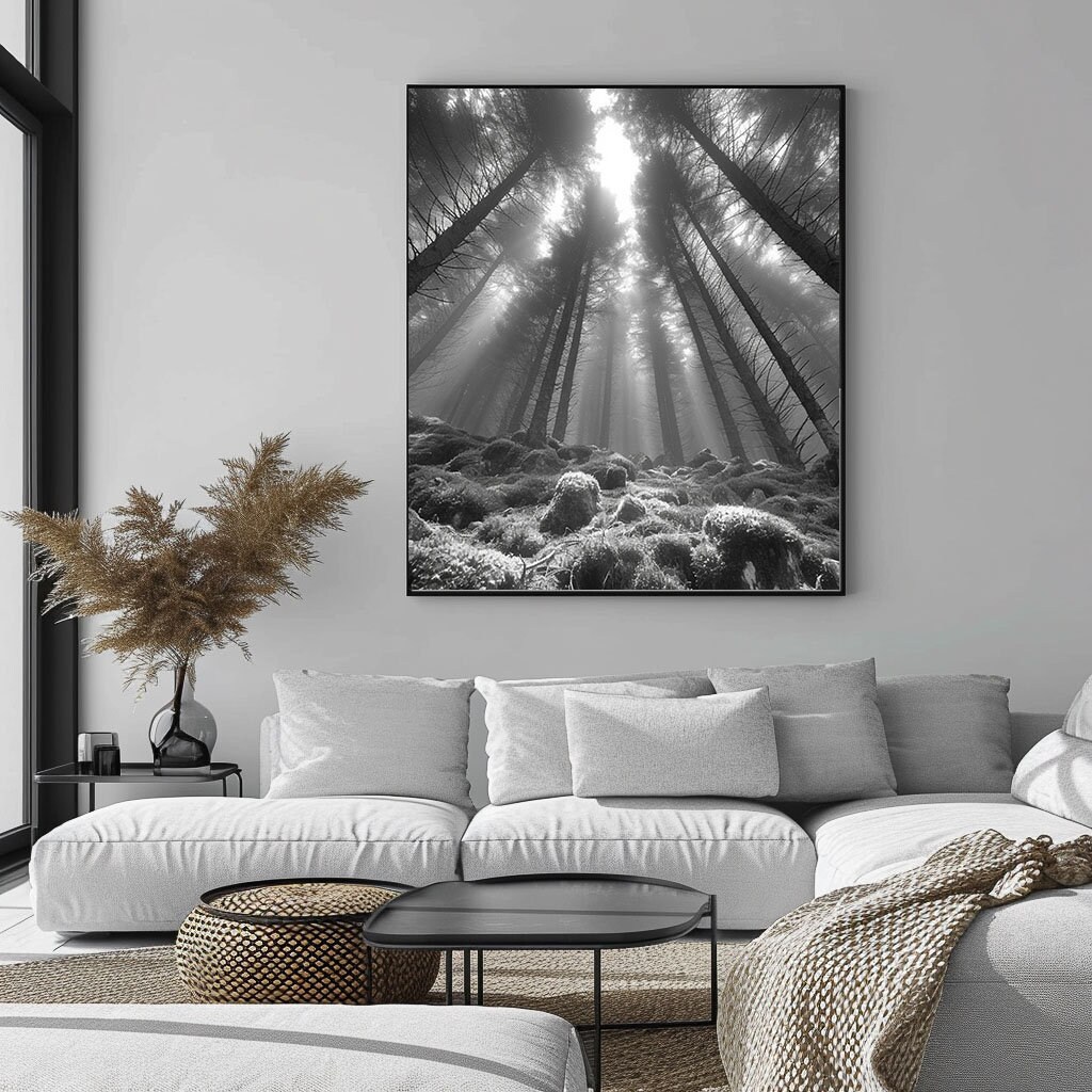 Black and White Landscape Wall Décor Black and White Print Black and