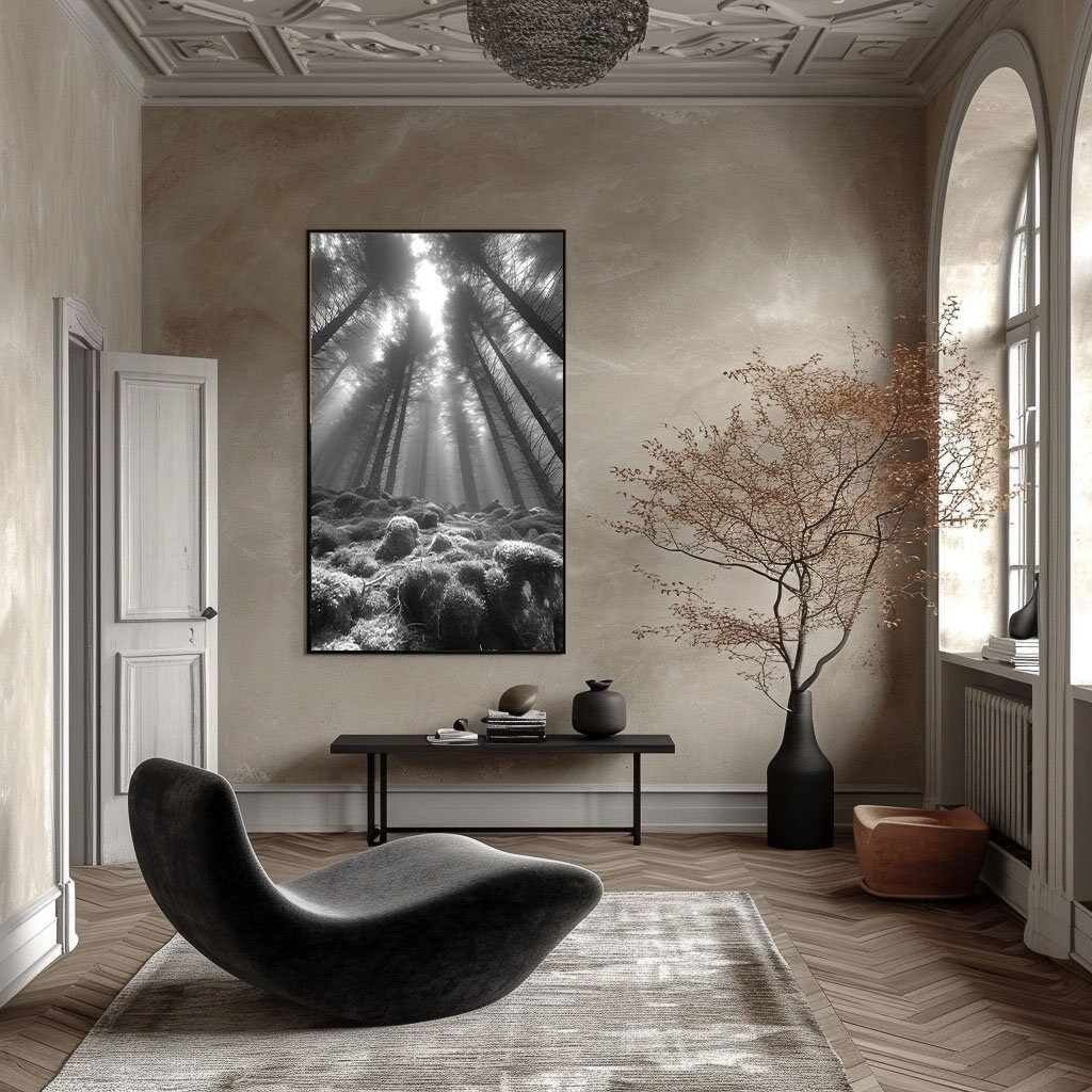 Black and White Landscape Wall Décor Black and White Print Black and