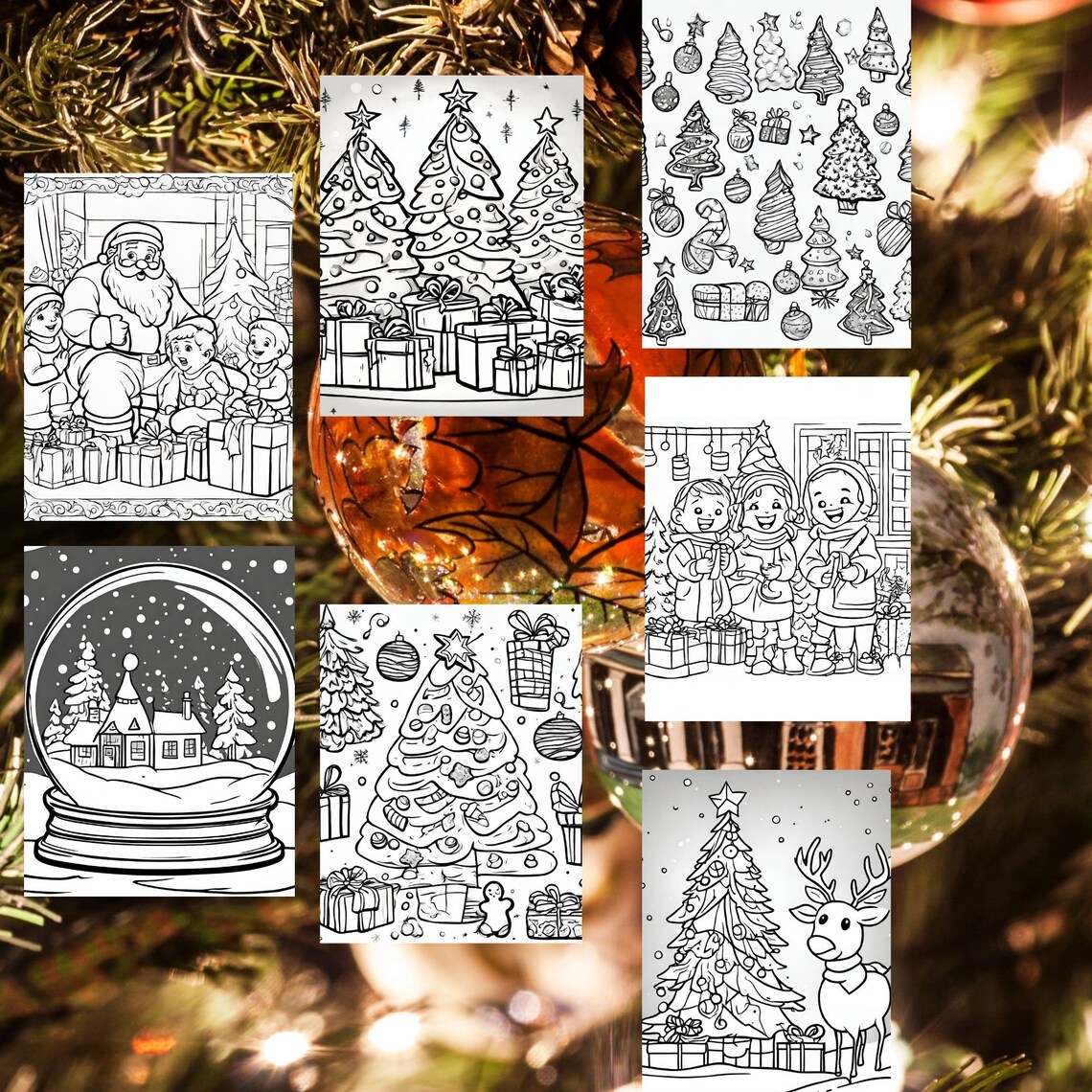 Printable Christmas Colouring Pages for Kids/holiday Coloring/christmas ...
