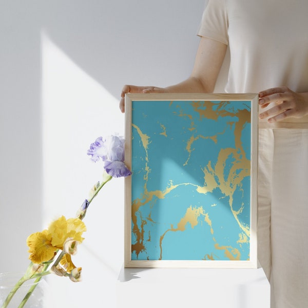 Teal Wall Art Etsy UK