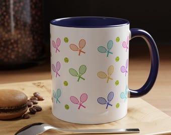 Caneca de tênis multicolorida