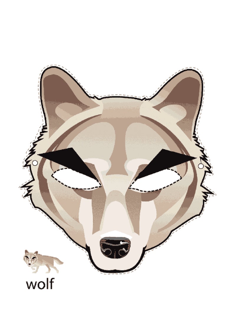 60x Printable Kids Mask Printable Mask Do It Yourself - Etsy UK