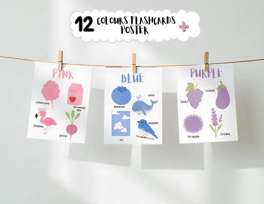 Primary Colors Educational Printables | Teach 12 Colors & Objects ...