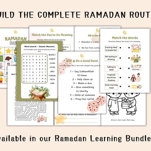 Ramadan Learning Bundle for Kids | Duas & Good Deeds Flashcards | 30-Day Ramadan Tracker | Printable Islamic Activity for Children image 11