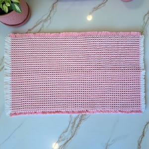 SHIMOH Wafel Badmat, Superabsorberende Antislip Badmat voor Badkamervloer, Machinewasbare Badkamermat met Kwastjes, Rubberen Achterkant afbeelding 15