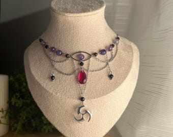 Raiden Shogun Necklace: Genshin Impact Baal Stainless Steel Jewelry Handmade