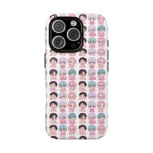 Coque Kpop Demon Hunter Saja Boys, Style Chibi mignon pour iPhone et Samsung, Housse de téléphone K-Pop, Étui de téléphone chasse aux démons, Téléphone Chibi