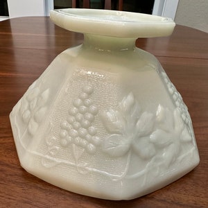 Anchor Hocking Milk Glass Fruit Compote Bowl