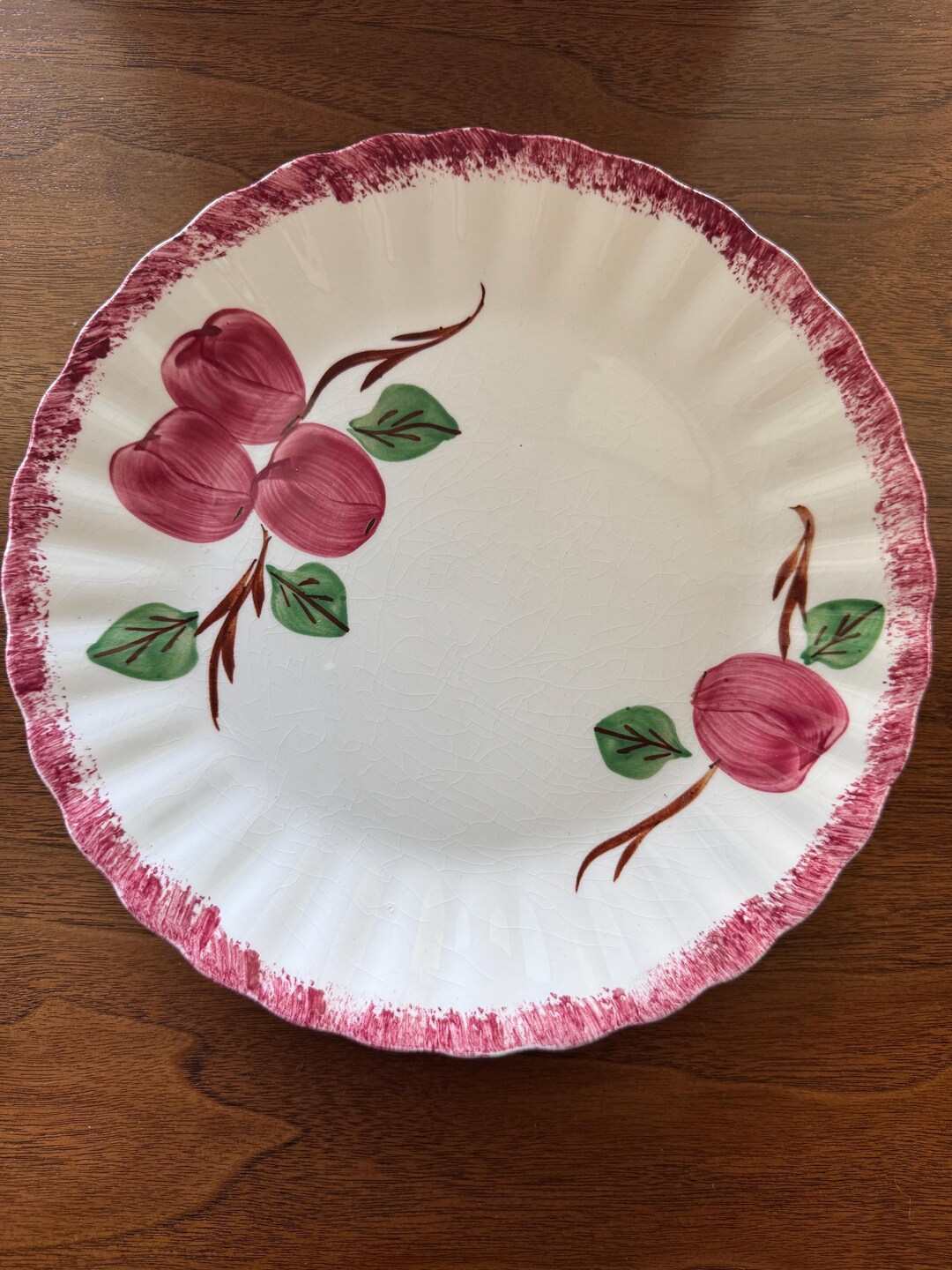 Blue Ridge Hand Painted Underglaze Crab Apples Dinner Plate 9” - Etsy