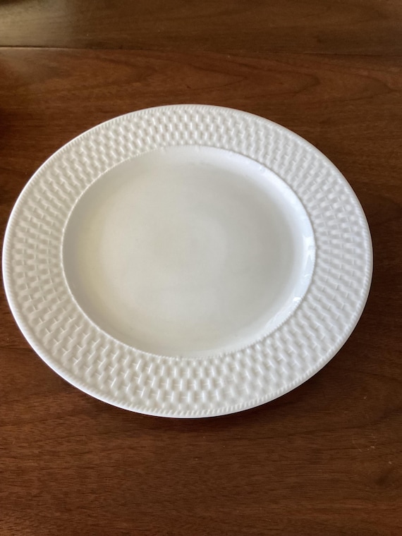 Oneida Wicker Basket Weave Dinner Plate White 11 Inch UK