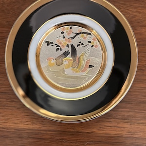 The Art of Chokin Birds with Cherry Blossoms 6”