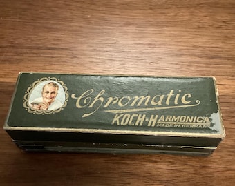希少品 Koch-Harmonica クロマチックハーモニカ Gキー Vintage Koch Chromatic Harmonica: Key of G, Original Box (1930-40s