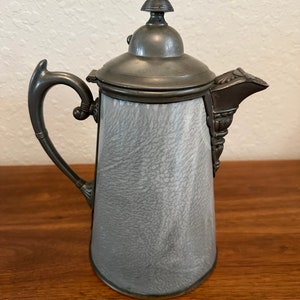 Manning Bowman granieten koffiepot met tinnen tuit - Zeldzaam