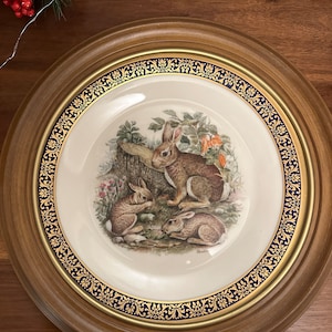 Lenox by Boehm Woodland Wildlife Cottontail Rabbits 1975