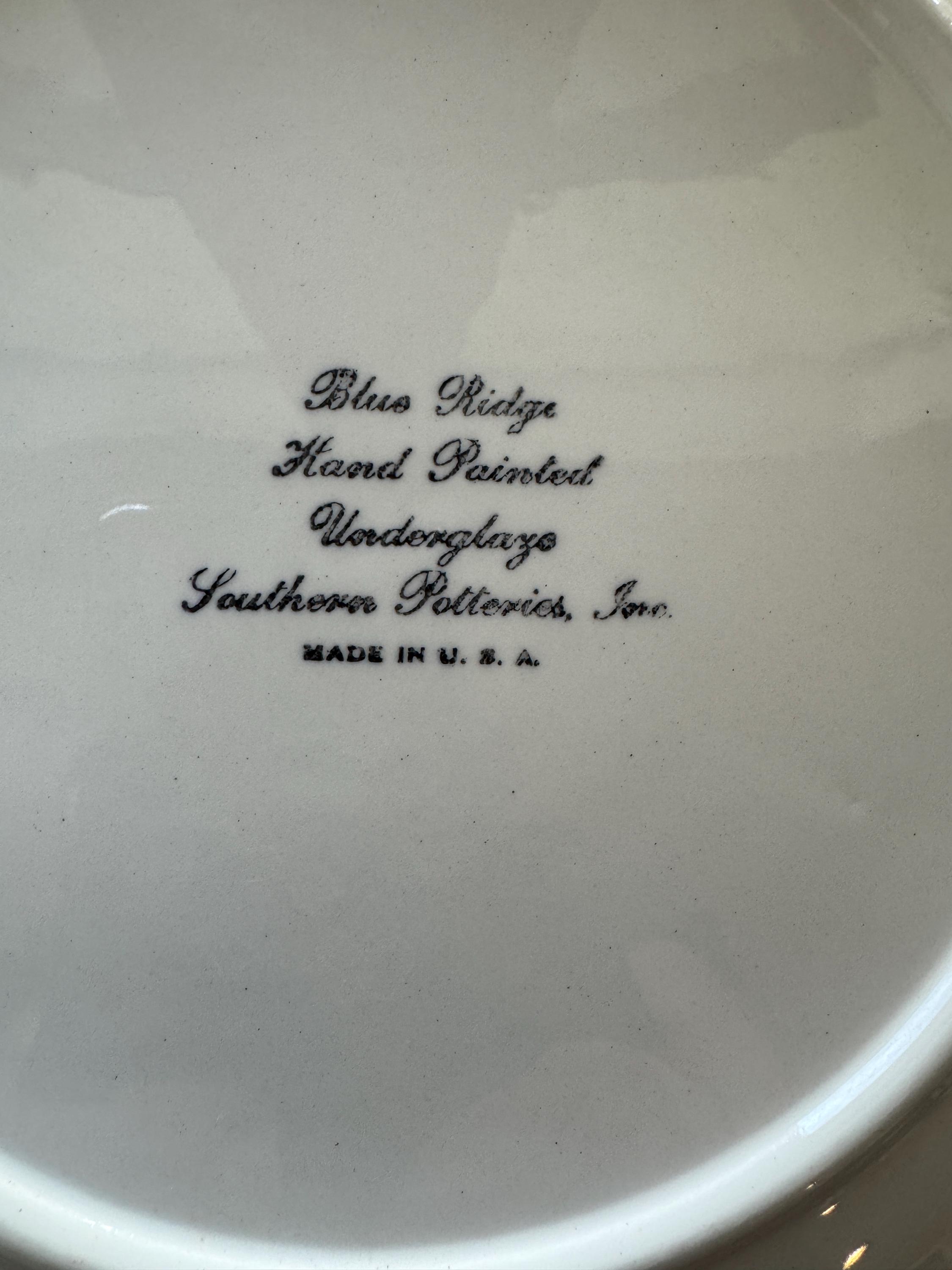 Blue Ridge Hand Painted Underglaze Crab Apples Dinner Plate 9” - Etsy