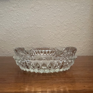Indiana Glass Diamond Point Pressed Glass Candy Dish