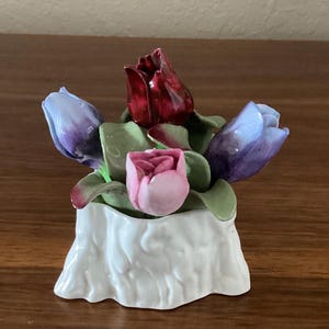 Aynsley England May Tulip Hand Painted Figurine Bone China