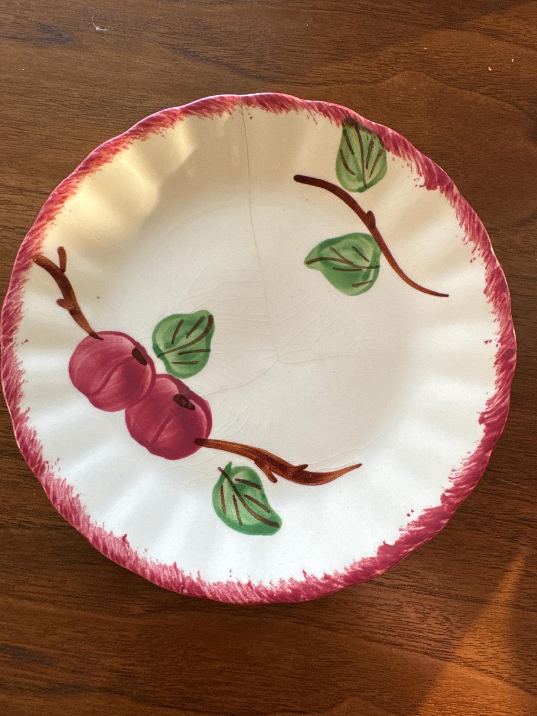 Blue Ridge Hand Painted Underglaze Crab Apples Dessert Plate 7 - Etsy