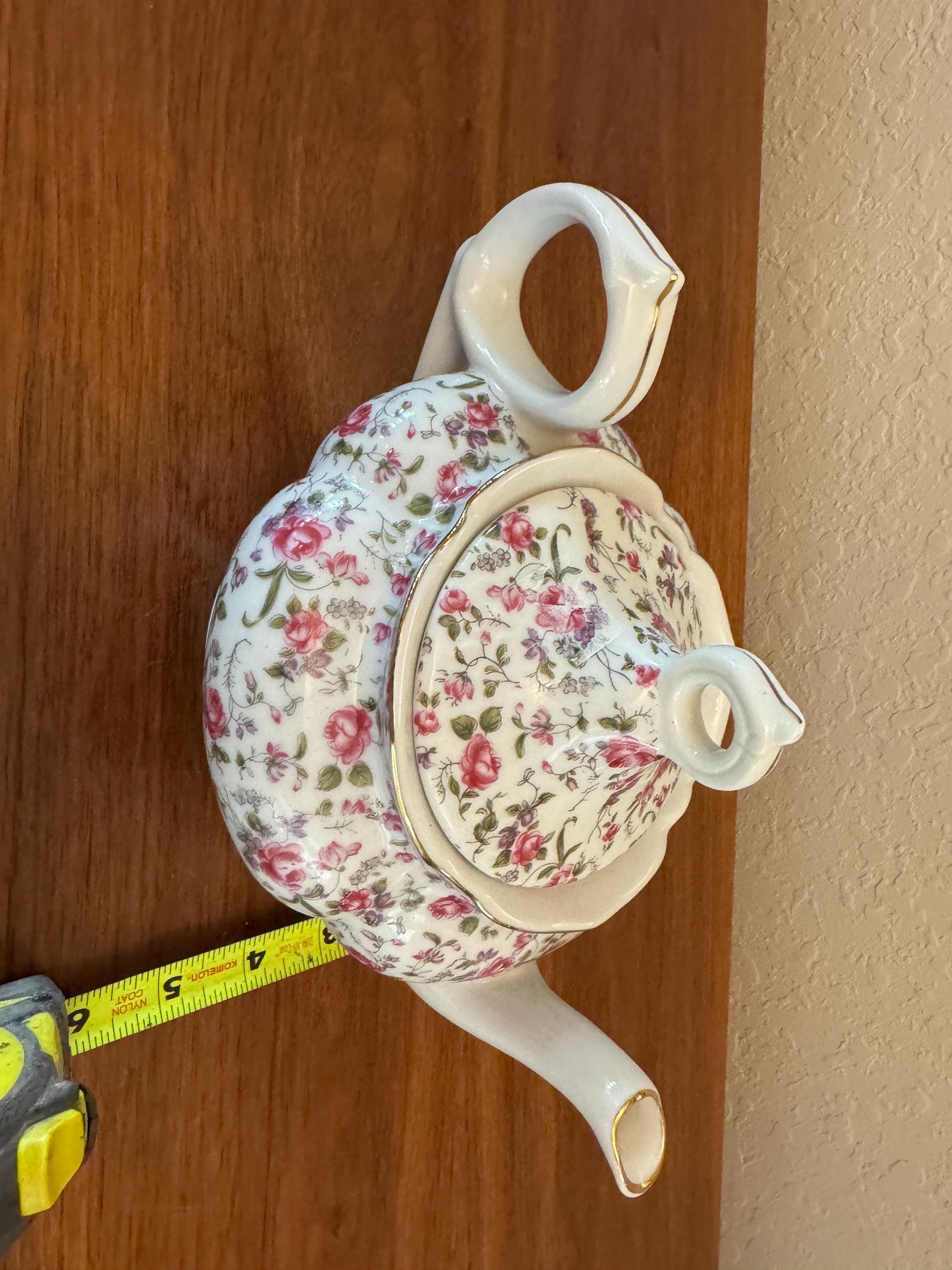 【D】バラ・レフトンのハンドモチーフ/Lefton Porcelain Lefton Porcelain Musical Teapot - Etsy