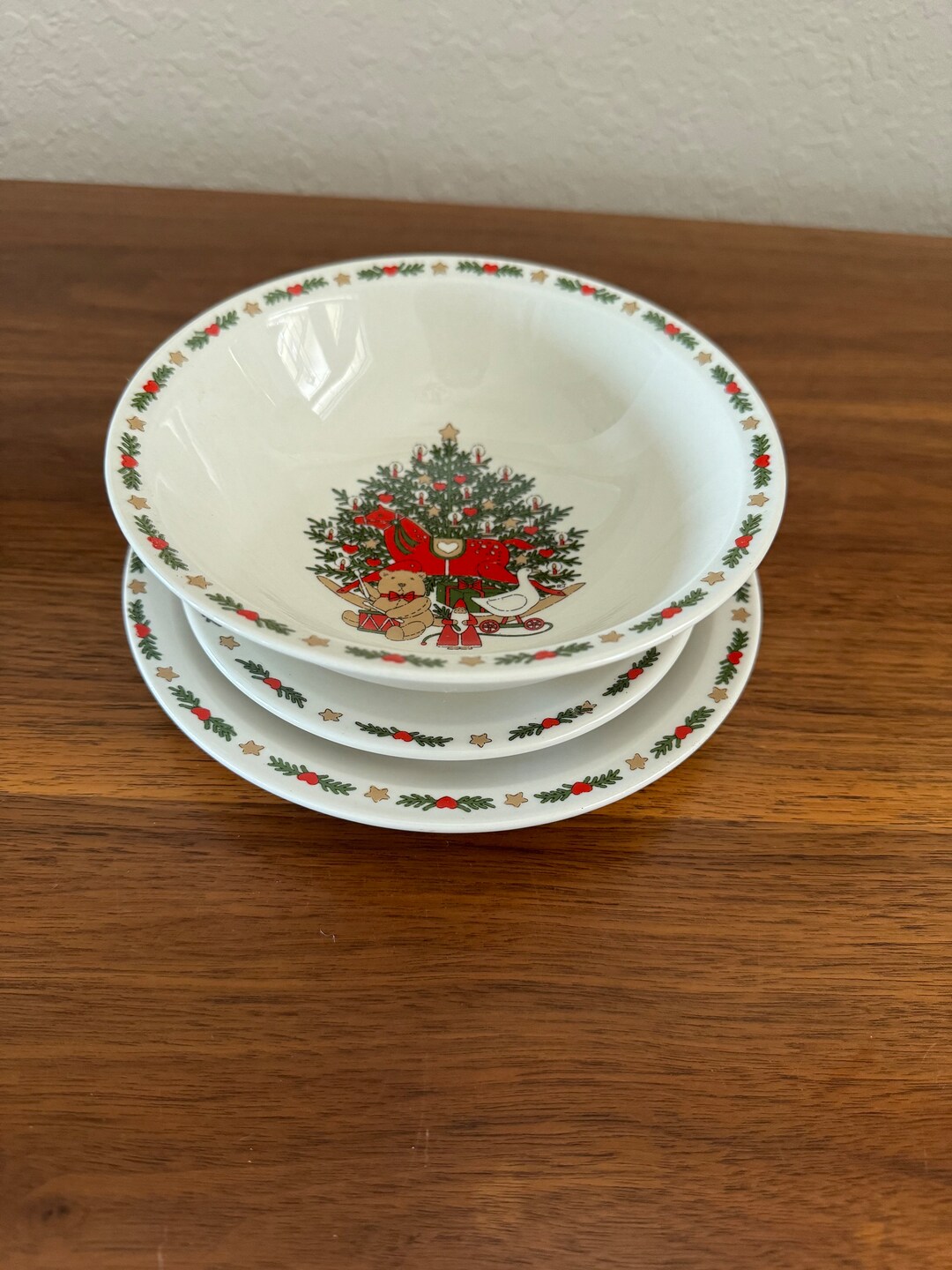 Ten Strawberry Street O' Christmas Tree Pattern Set of 10