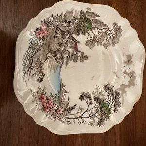 English Staffordshire Olde Avon Dale Plate 7”
