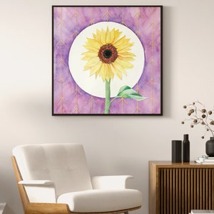 Sunflower Watercolor Digital Download