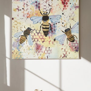 Bee Watercolor Painting