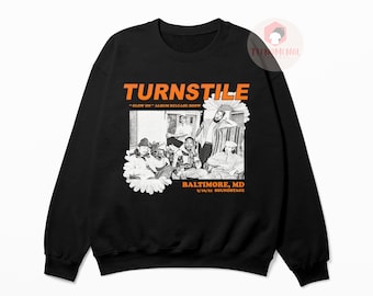 Turnstile Unisex Sweatshirt - Glow On Album Hoodie - Indie Rock Music Band Shirt - Printed Music Merch For Gift
