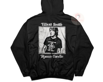 Elliott Smith Unisex Hoodie - Roman Candle Album Sweatshirt - Indie Musik Grafik-Shirt - Gedruckt Musik Merch als Geschenk
