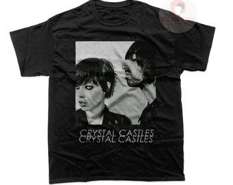 T-shirt unisexe Crystal Castles - T-shirt graphique groupe de musique - Poster de musique imprimé pour cadeau - Produits dérivés du verre Alice - Ethan Kath