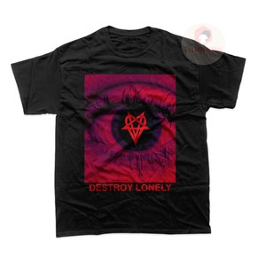 Camiseta unisex "Destroy Lonely" - Camiseta con el álbum "No Stylist" - Camiseta con gráfico de rapero - Póster de artista para regalo