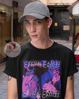 Crystal Castles Unisex T-shirt - Music Band Graphic Tee - Printed
