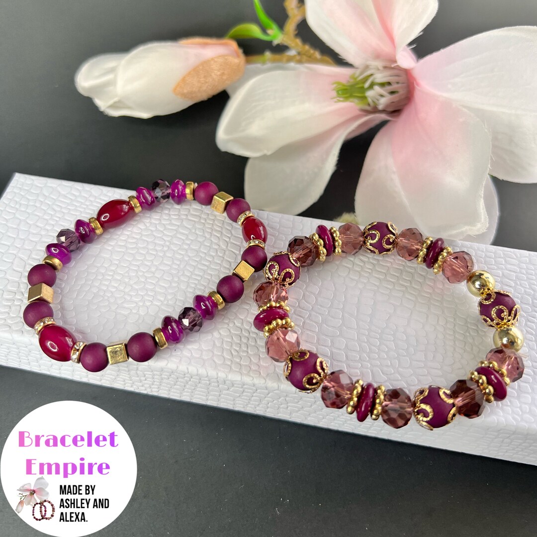 Bohemian Bracelet Set 2 Bracelets per Set. Stack Stretch Etsy