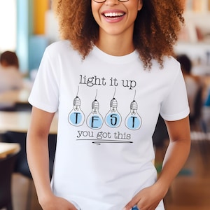 Light it Up Teacher Test Day Shirt, Test Day T-Shirt, Funny Teacher Shirt, Teacher Testing Shirt, Funny Teacher Gift, Teacher Team T-Shirts