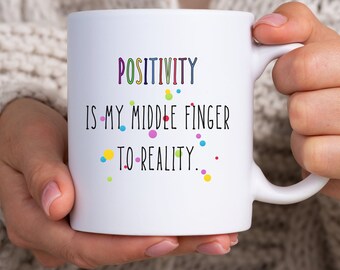 Sarcastic Coffee Mug, Middle Finger Mug, Funny Coffee Mug, Quote Coffee Mug, Sarcasm Mug, Workplace Funny Gift, Office Humor, Mug for Friend