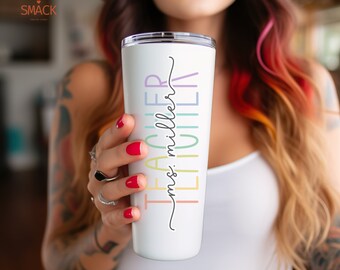 Personalized Teacher Tumbler, Personalized Tumbler Gift for Teacher, Tumbler for Teacher, Teacher Appreciation Gift, Customized Teacher Gift