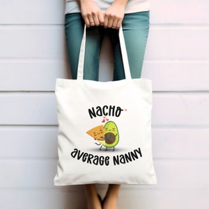 Nanny Tote Bag Gift for Women Tote Bag Nanny Gift Christmas Gift for Nanny Bag, Best Nanny Gifts, Mothers Day Tote Bag Gift, Grandma Bag