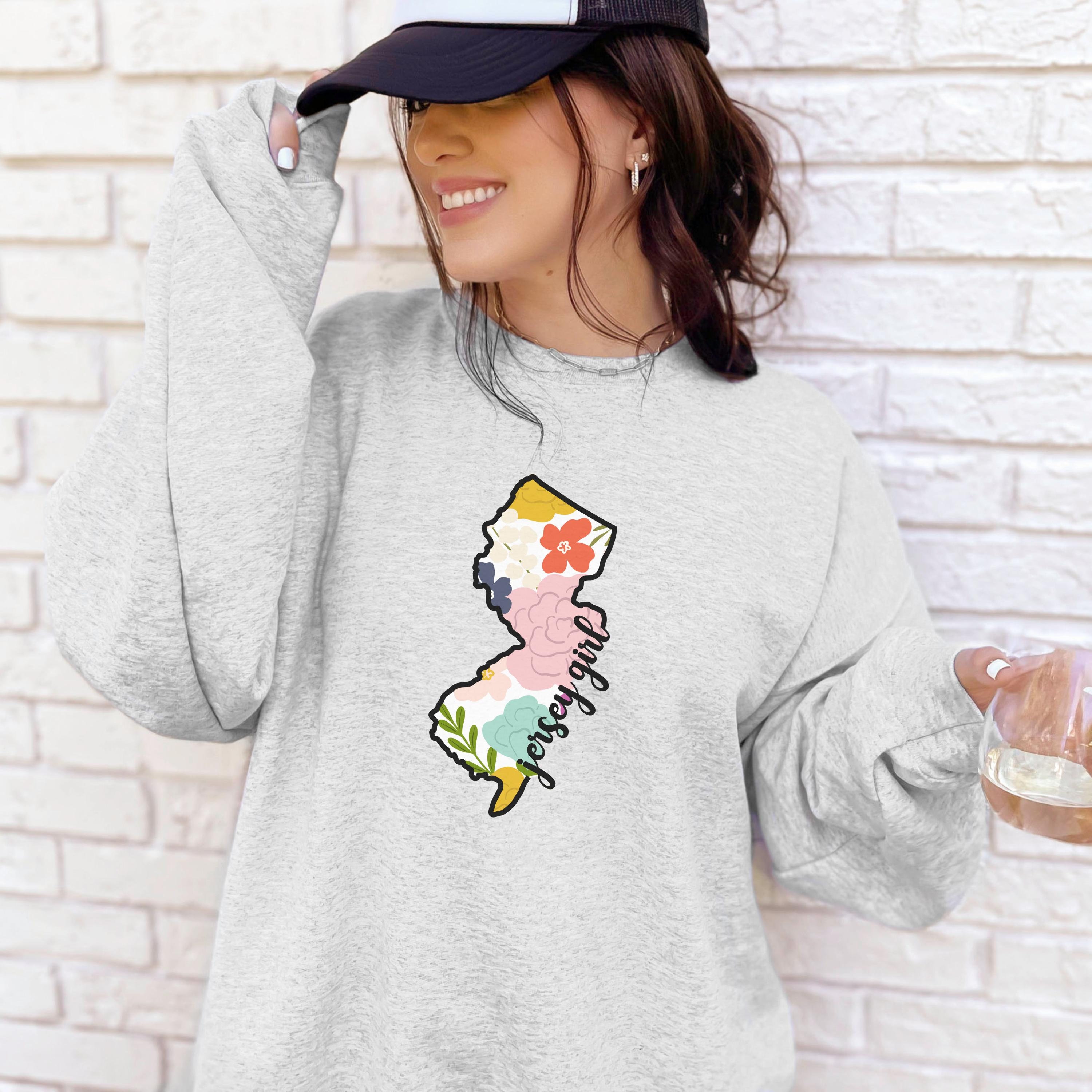 Jersey Girl Sweatshirt, New Jersey Sweatshirt, NJ State Sweater, Jersey Girl Tees, New Jersey Shirt, New Jersey Girl Aesthetic Sweatshirt