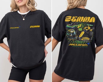 Comfort Colors McLaren 'Senna Monaco Livery' Vintage Style Unisex T-shirt F1 Merch Formula One Shirt Lando Norris Oscar Piastri