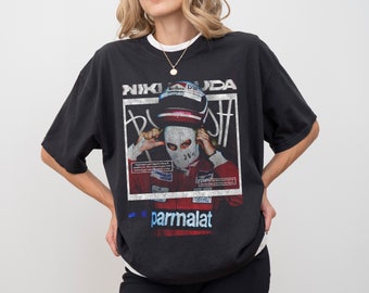 Comfort Colors F1 Niki Lauda Graffiti Vintage Style Unisex T-shirt Formula One Merch F1 Gift Ferrari Vintage