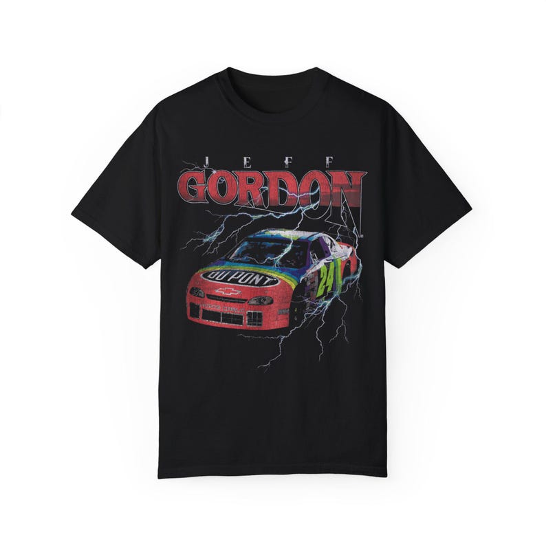 Comfort Colors Jeff Gordon 'Lightning' Vintage Style Unisex T-shirt NASCAR Shirt Gift image 2