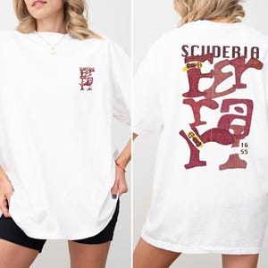 Comfort Colors Ferrari F1 Formula One Scuderia Scribble Vintage Style Unisex T-shirt