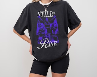 Camiseta unisex estilo vintage Comfort Colors Fórmula 1 Lewis Hamilton Ferrari "Still We Rise"