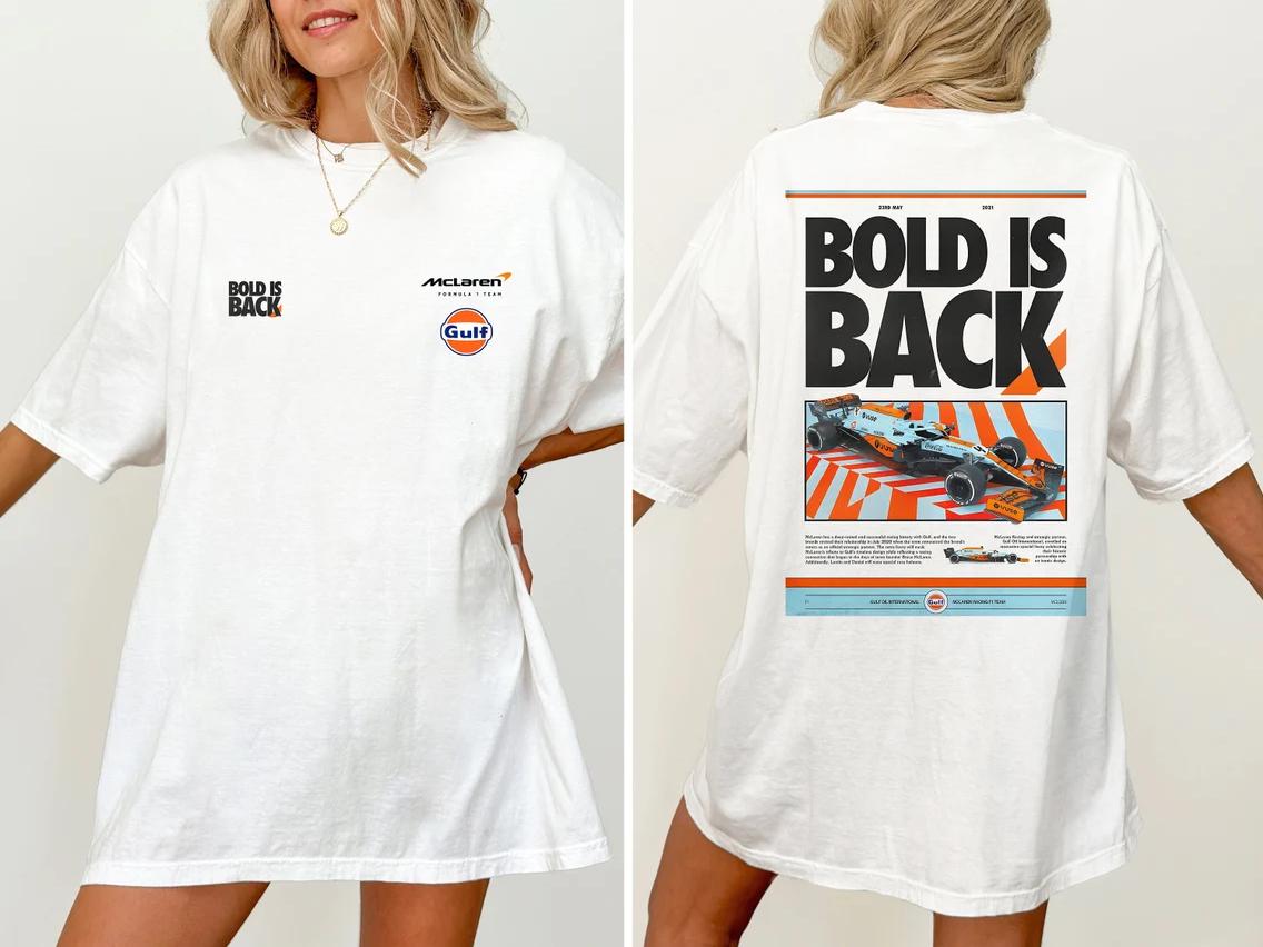 Comfort Colors Vintage F1 Mclaren Gulf Livery Unisex T-shirt