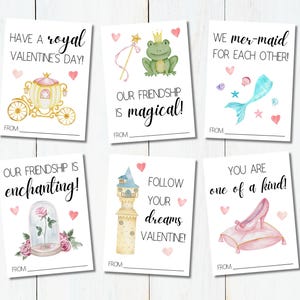 Princess Valentine&#39;s Day Cards for Kids: Printable Classroom Valentines (PDF)