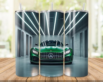 Mercedes Benz Tumbler Wrap: Car Sublimation Design (2 PNG Files)