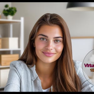 Modern Minimalist Home Office Zoom Background | Clean & Professional Virtual Backdrop