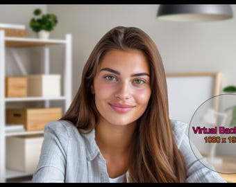 Modern Minimalist Home Office Zoom Background | Clean & Professional Virtual Backdrop