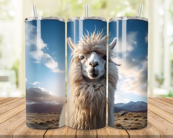 Llama Tumbler Wrap for 20 oz Skinny Tumbler for Sublimation Design